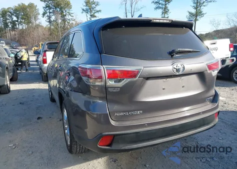 2015 Toyota Highlander Limited Platinum V6 from USA, damaged, VIN 5TDYKRFH7FS083429